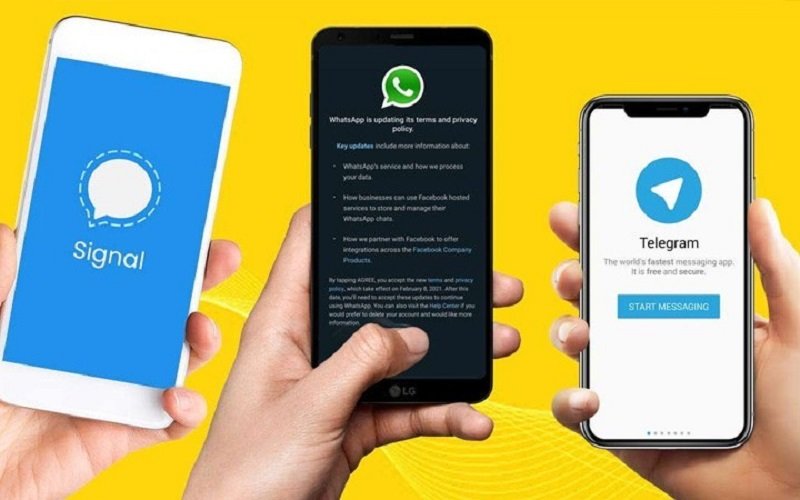  WhatsApp Signal और Telegram 