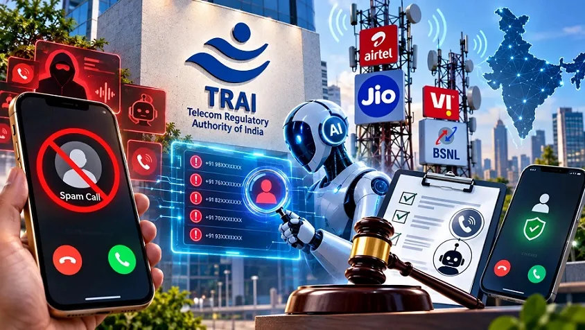 TRAI के नए स्पैम कॉल नियम 2026: स्पैमर्स पर कड़े दंड और AI आधारित निगरानी